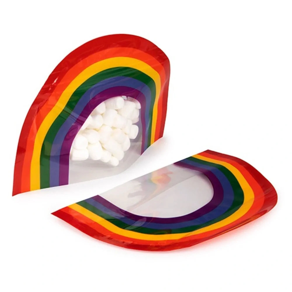 Rainbow Ziplock Pouches - 10 Count